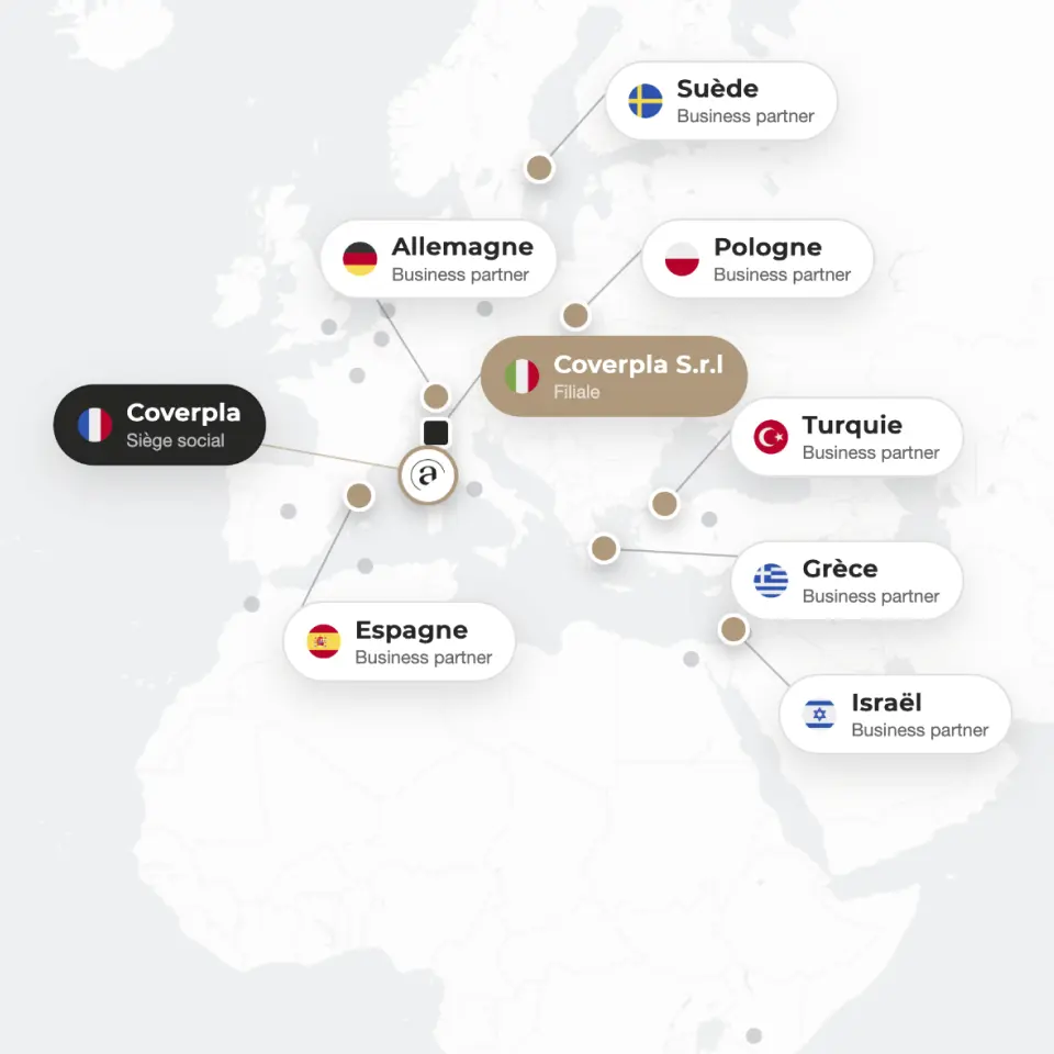 Coverpla international presence map